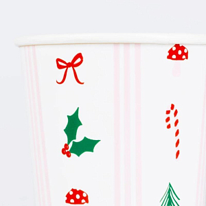 Стаканы Meri Meri "Рождество", 8 шт